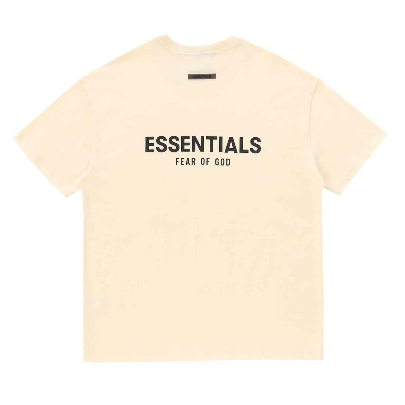 Fear Of God Essentials T Shirt Cream Buttercream Ss21 (11) - newkick.app